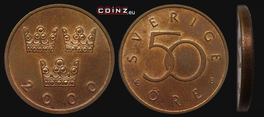 50 ore 1992-2009 - monety Szwecji