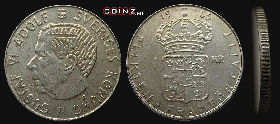 1 korona 1952-1968 - monety Szwecji