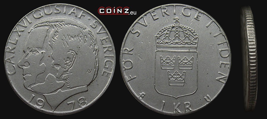 1 korona 1976-1981 - monety Szwecji