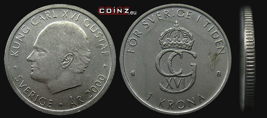 1 korona 2000 Nowe Milenium - monety Szwecji