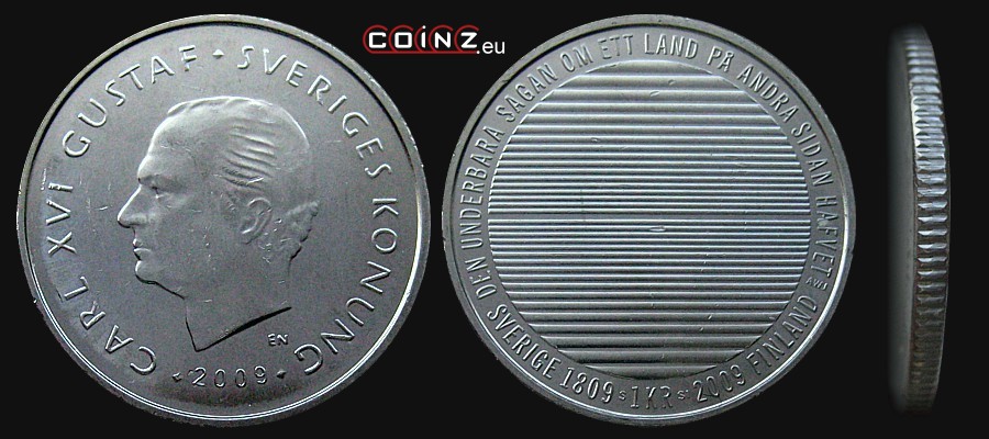 1 korona 2009 - monety Szwecji