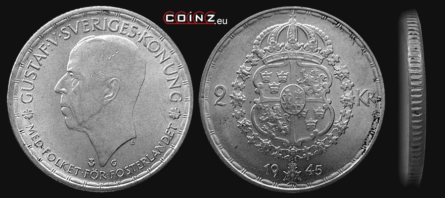 2 korony 1942-1950 - monety Szwecji