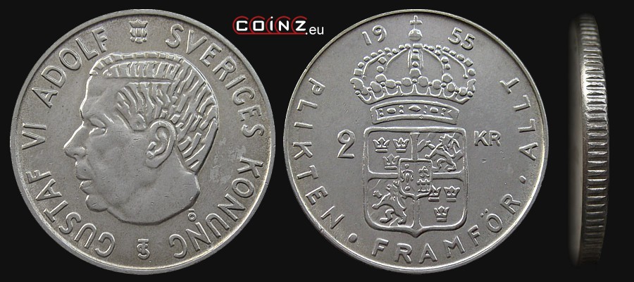2 korony 1952-1966 - monety Szwecji
