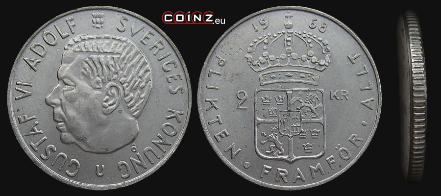 2 korony 1968-1971 - monety Szwecji