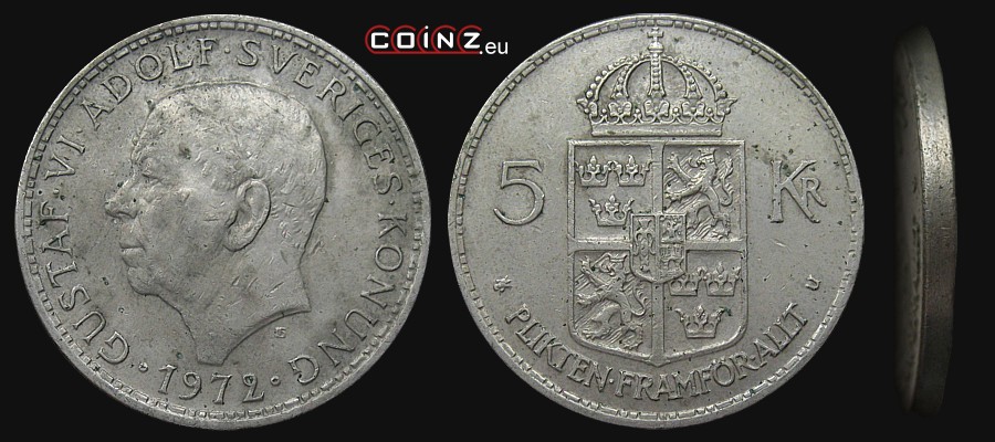5 koron 1972-1973 - monety Szwecji
