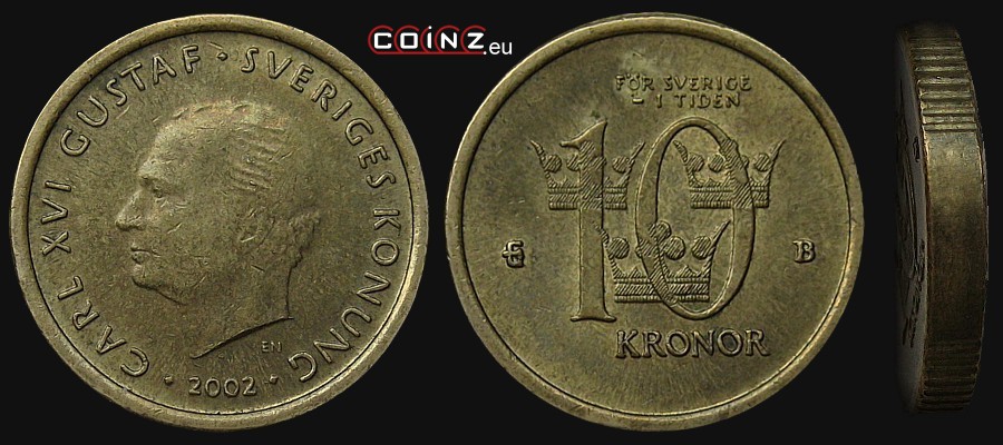 10 koron od 2001 - monety Szwecji