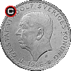 5 koron 1966 100 Lat Parlamentu Dwuizbowego - układ awersu do rewersu