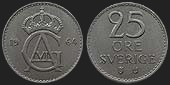 Monety Szwecji - 25 ore 1962-1973