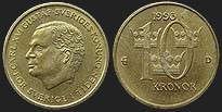 Monety Szwecji - 10 koron 1991-2000
