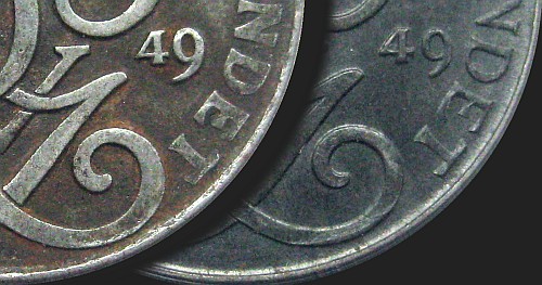 wariant monety szwedzkiej o nominale 2 ore z 1949 r.