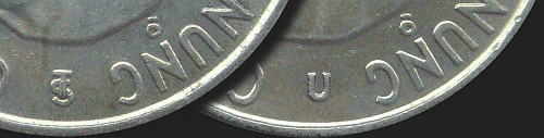 Inicjały dyrektorów mennicy na monetach 2 korony 1952-1966
