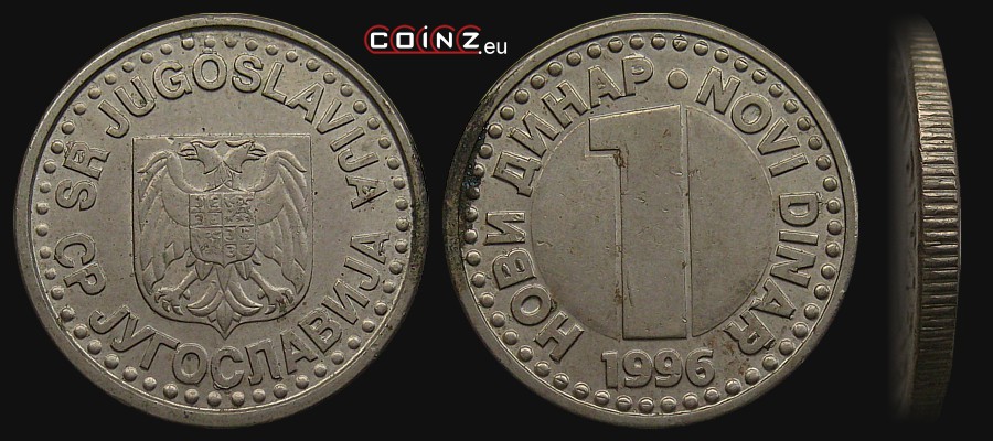 1 nowy dinar 1996-1999 - monety Jugosławii