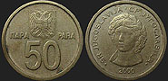 Monety Jugosławii - 50 para 2000