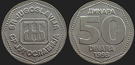 Monety Jugosławii - 50 dinarów 1993