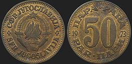 Monety Jugosławii - 50 para 1965-1979