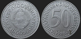 Monety Jugosławii - 50 dinarów 1985-1988