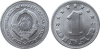 Monety Jugosławii - 1 dinar 1963
