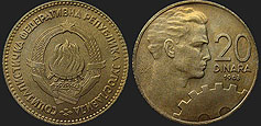 Monety Jugosławii - 20 dinarów 1963