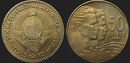 Monety Jugosławii - 50 dinarów 1963