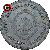 5 dinarów 1953 - układ awersu do rewersu