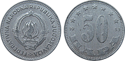 Monety Jugosławii - 50 para 1953