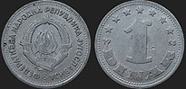 Monety Jugosławii - 1 dinar 1953